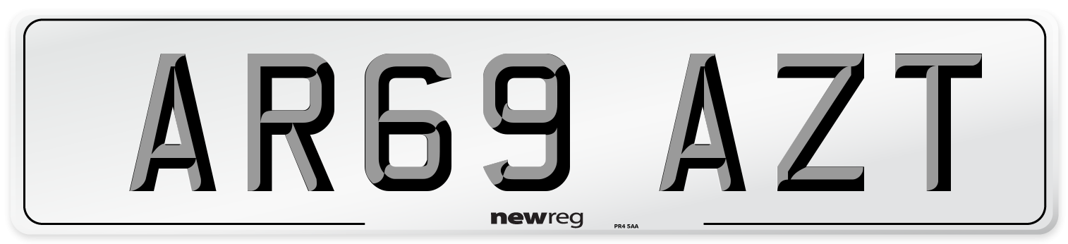 AR69 AZT Number Plate from New Reg